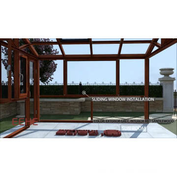 UV Protection Aluminum Frame Glass Garden House Sunroom